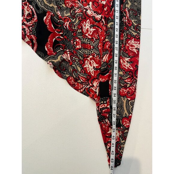 Ashley Stewart Top Womens Plus Size 26 4X Shirt Sleeveless Tunic Blouse Red Work - Picture 11 of 16